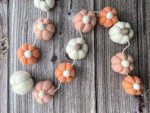 Load image into Gallery viewer, FALL Decor. Pom Poms Garland. Pumpkin Decor. Pumpkin Garland. Felt Pompom Garland