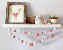 Load image into Gallery viewer, FALL Decor. Pom Poms Garland. Pumpkin Decor. Pumpkin Garland. Felt Pompom Garland