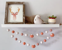 Load image into Gallery viewer, FALL Decor. Pom Poms Garland. Pumpkin Decor. Pumpkin Garland. Felt Pompom Garland