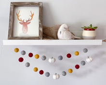 Load image into Gallery viewer, FALL Decor. Pom Poms Garland. Pumpkin Decor. Pumpkin Garland. Felt Pompom Garland