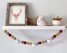 Load image into Gallery viewer, FALL Decor. Pom Poms Garland. Pumpkin Decor. Pumpkin Garland. Felt Pompom Garland