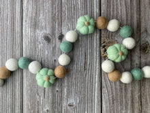 Load image into Gallery viewer, FALL Decor. Pom Poms Garland. Pumpkin Decor. Pumpkin Garland. Felt Pompom Garland