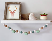 Load image into Gallery viewer, FALL Decor. Pom Poms Garland. Pumpkin Decor. Pumpkin Garland. Felt Pompom Garland