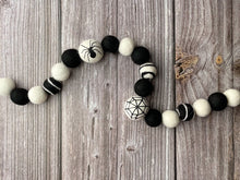 Load image into Gallery viewer, HALLOWEEN DECOR. Halloween Garland. Spider web Garland. Pom Poms Garland. Halloween Spider web garlands. Fall Decor. Autumn Decor