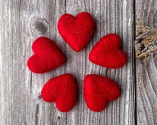 Load image into Gallery viewer, Felt Heart. Felted Heats. Wool Heart. Heart Decor. Valentines Decor. Felt Shape