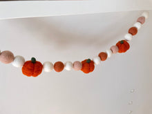 Load image into Gallery viewer, FALL Decor. Pom Poms Garland. Pumpkin Decor. Pumpkin Garland. Felt Pompom Garland