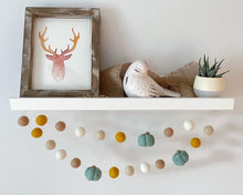Load image into Gallery viewer, FALL Decor. Pom Poms Garland. Pumpkin Decor. Pumpkin Garland. Felt Pompom Garland