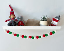 Load image into Gallery viewer, Christmas Felt Garland. Felt Pom Poms Garland.Felt Balls Garland. Felt Pompom Garland