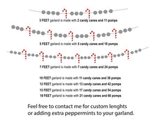 Load image into Gallery viewer, Christmas Felt Garland. Candy Cane Garland. Felt Pom Poms Garland.Felt Balls Garland. Felt Pompom Garland