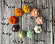 Load image into Gallery viewer, Felt Pumpkins. Pumkin Decor. Fall Decor. Felted Pumpkins. Felt Shape