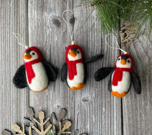 Load image into Gallery viewer, CHRISTMAS ORNAMENTS. Felt Ornaments - Felt Penguin| Felt Snowman. Holiday Ornaments. Ornaments Christmas.