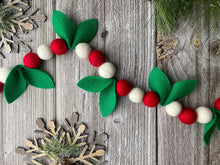 Load image into Gallery viewer, Christmas Felt Garland. Felt Pom Poms Garland.Felt Balls Garland. Felt Pompom Garland