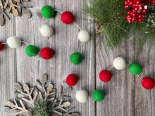 Load image into Gallery viewer, Christmas Felt Garland. Felt Pom Poms Garland.Felt Balls Garland. Felt Pompom Garland