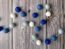 Load image into Gallery viewer, Hanukkah Decoration. Chanukah Decor. Felt Garland. Felt Pom Poms Garland.Felt Balls Garland. Felt Pompom Garland