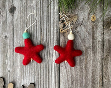Load image into Gallery viewer, CHRISTMAS ORNAMENTS. Felt Ornaments - Felt Stare. Holiday Ornaments. Ornaments Christmas.