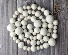 Load image into Gallery viewer, Farmhouse Felt Garland. Felt Pom Poms Garland. Farmhouse Decor. Felt Balls Garland. Felt Pompom Garland. Farmhouse Garland