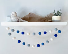 Load image into Gallery viewer, Hanukkah Decoration. Chanukah Decor. Felt Garland. Felt Pom Poms Garland.Felt Balls Garland. Felt Pompom Garland