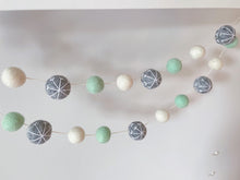 Load image into Gallery viewer, Christmas Felt Garland. Christmas Garland. Felt Pom Poms Garland.Felt Balls Garland. Felt Pompom Garland