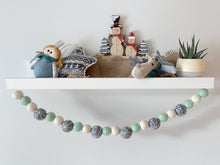 Load image into Gallery viewer, Christmas Felt Garland. Christmas Garland. Felt Pom Poms Garland.Felt Balls Garland. Felt Pompom Garland