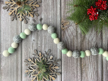 Load image into Gallery viewer, Christmas Felt Garland. Christmas Garland. Felt Pom Poms Garland.Felt Balls Garland. Felt Pompom Garland