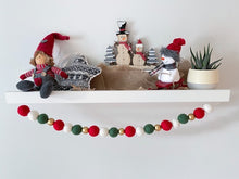 Load image into Gallery viewer, Christmas Felt Garland. Peppermints Garland. Felt Pom Poms Garland.Felt Balls Garland. Felt Pompom Garland