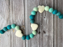 Load image into Gallery viewer, Heart Garland. Valentines Day Decor. Pom Pom Garland. Valentine Garland. Felt Garland. Valentine Banner.