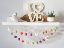 Load image into Gallery viewer, Rainbow Garland. Felt Pom Poms Garland.Felt Balls Garland. Rainbow Decor. Felt Pompom Garland