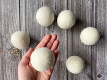 Load image into Gallery viewer, Wool Dryer Balls. Dryer Balls. Felt Balls. Zero Waste. Fabric Softner. Eco Friendy. Laundry Balls.
