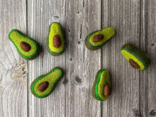 Load image into Gallery viewer, Felt Avocado. Needle Felted Avocado. Avocado Gifts. Felt Shape. Needle Felting