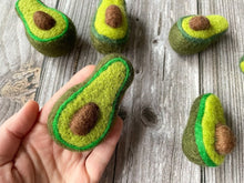 Load image into Gallery viewer, Felt Avocado. Needle Felted Avocado. Avocado Gifts. Felt Shape. Needle Felting
