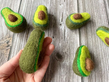 Load image into Gallery viewer, Felt Avocado. Needle Felted Avocado. Avocado Gifts. Felt Shape. Needle Felting