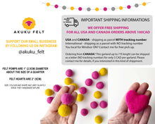 Load image into Gallery viewer, Heart Garland. Valentines Day Decor. Pom Pom Garland. Valentine Garland. Felt Garland. Valentine Banner.