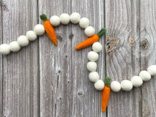 Load image into Gallery viewer, Easter Garland. Spring Garland. Carrot Garland. Pom Poms Garland. Felt Balls Garland. Felt Pompom Garland