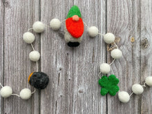 Load image into Gallery viewer, St Patrick Garland. Spring Garland. Pom Poms Garland. Felt Balls Garland. Felt Pompom Garland