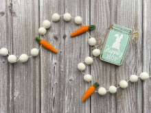 Load image into Gallery viewer, Easter Garland. Spring Garland. Carrot Garland. Pom Poms Garland. Felt Balls Garland. Felt Pompom Garland