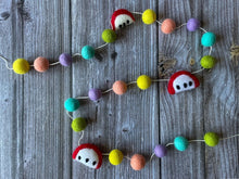 Load image into Gallery viewer, Back to School Garland. Pom Pom Garland. First day of School. Teacher Gifts. Apple Garland.