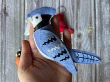 Load image into Gallery viewer, Felt Owl. Felted Owl Ornament. Felt CHRISTMAS ornament. Felted Christmas Decor. Felt Snow Owl.