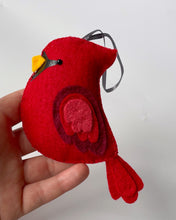 Load image into Gallery viewer, Felt Cardinal. Felted Cardinal Ornament. Felt CHRISTMAS ornament. Felted Christmas Decor