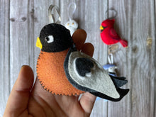 Load image into Gallery viewer, Felt Birds. Felted Bird Ornament. Felt CHRISTMAS ornament. Felted Christmas Decor. Felt Snow Owl.