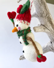 Load image into Gallery viewer, Snowman with a red hat
