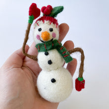 Load image into Gallery viewer, Snowman with a red hat
