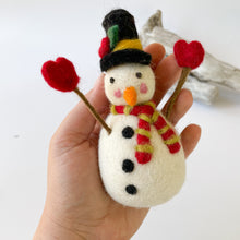 Load image into Gallery viewer, Snowman with a black hat
