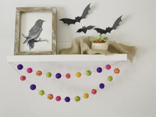 Load and play video in Gallery viewer, HALLOWEEN DECOR. Halloween Garland. Pom Poms Garland. Fall Decor. Autumn Decor

