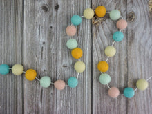 Load image into Gallery viewer, Spring Garland. Boho Decor. Felt Pom Poms Garland.Felt Balls Garland. Felt Pompom Garland
