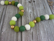 Load image into Gallery viewer, St Patrick Garland. Spring Garland. Pom Poms Garland. Felt Balls Garland. Felt Pompom Garland
