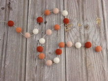 Load image into Gallery viewer, Terracotta Felt Ball Garland. Fall Decor
