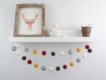 Load image into Gallery viewer, FALL Garland. FALL Decor. Felt Pom Poms Garland. Felt Balls Garland. Felt Pompom Garland
