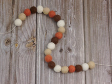 Load image into Gallery viewer, FALL Garland. FALL Decor. Felt Pom Poms Garland. Felt Balls Garland. Felt Pompom Garland

