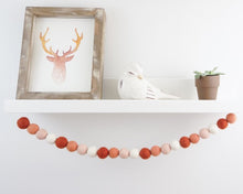 Load image into Gallery viewer, Terracotta Felt Ball Garland. Fall Decor
