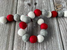 Load image into Gallery viewer, Christmas Felt Garland. Felt Pom Poms Garland.Felt Balls Garland. Felt Pompom Garland
